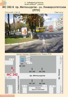 Ситилайт B в Мариуполе пр. Металлургов - ул. Университетская (ПГТУ) фото 1