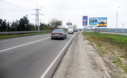 Билборд A в Вышгороде  (перед Киевск ГЭСС)/на Вышгород , размер 3,10 х 6,0 кв.м. фото 1