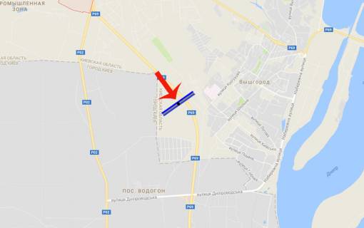 Билборд A в Киеве  пр-т/1,2 км от перекрестка-на лево на Вышгород,Киев,прямо на пл.Шевченко (А) схема