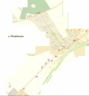 Billboard A in Vishnev m. Visneve, st. Kiivs'ka, navproti Cerkov' Blagodat' scheme