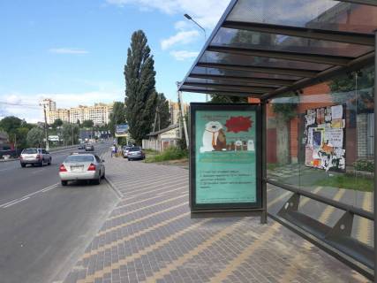 Ситилайт A в Петропавловской Борщаговке с. Петропавлівська Борщагівка, вул. Соборна, 41 (зупинка на площі Соборна/Чкалова) фото 1