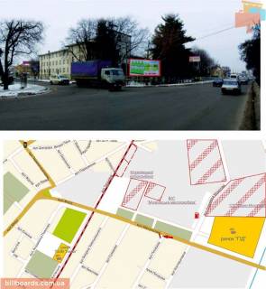 Билборд A в Мукачеве Перехресття вул.Матросова та Писарєва(напрямок на Цетр) фото 1