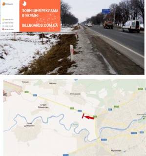 Білборд, Бігборд (Борд)  B у Мукачеві, 3х6  траса Київ-Чоп (Мукачівський р-н, 300м. від м. Мукачево. .Тракторний стан) Фото 1