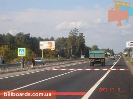 Билборд B в Киеве, 3х6  трасса Киев-Обухов-Знаменка_км 32+600_правый фото 1