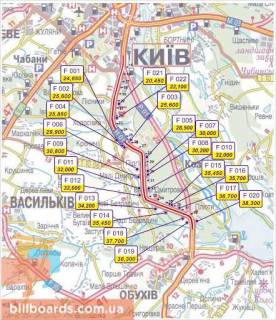 Билборд A в Киеве, 3х6  трасса Киев-Обухов-Знаменка_км 35+450_левый схема