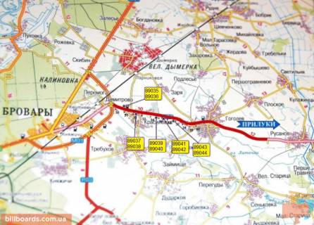 Билборд A в Киеве, 3х6  трасса Киев-Сумы_км 30+730_левый схема