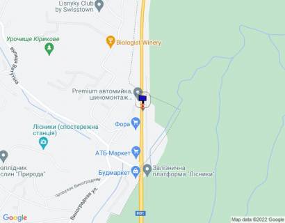 Билборд A в Лесниках (Киевской обл) Дніпровське шосе, траса Н-01 "Київ-Знам'янка", км 20+450 ліво, через 100м після магазину Фора, через 300м після магазину АТБ, через 350м після повороту на с. Лісники схема