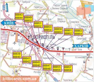 Билборд A в Киеве трасса Киев-Харьков_км 47+050_правый схема