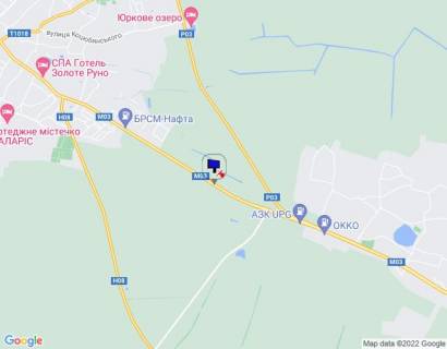 Билборд B на трассах Киевской области Харківська траса, траса М-03 "Київ-Харків", км 43+300 право, через 1.4км після розв'язки з автошляхом Р03 та АЗС Brent Oil, через 1.7км після АЗС UPG схема