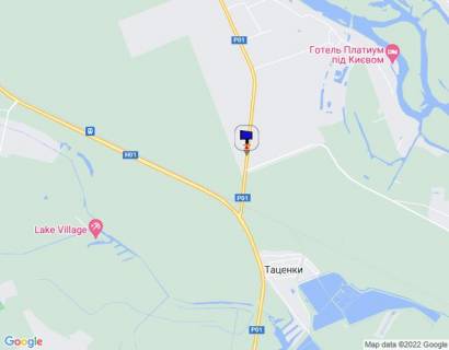 Билборд B в Козине Конча-Заспа, траса Р-01, км 35+300 право, через 200м після повороту до котеджного містечка "Плютово", м. Українка та автобусної зупинки схема