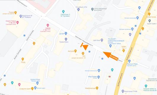 Видеоборд B у Харкові просп. Незалежності (просп. Правди) 10б (до Науки просп. (Леніна просп.)) (Б) - 398257 схема