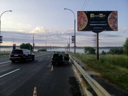 Билборд A в Ирпене, 6*3  виїзд з Ірпеня на Ірпінську трасу, вздовж мосту через р. Ірпінь, біля кав'ярні Formula Coffee фото 1