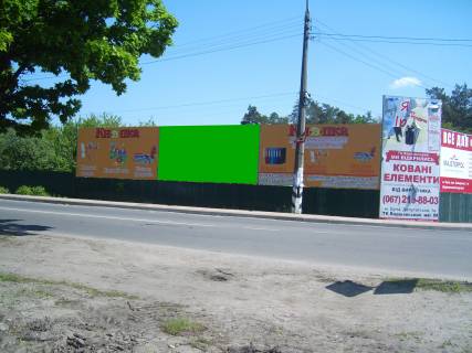 Билборд A в Ирпене, 6*3  вул. Антонова, біля з/д переїзду, вздовж забору фото 1