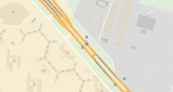 Билборд A в Киеве ул.академика Заболотного, 20-А напротив (на разделителе)в сторону ТЦ ART MALL схема