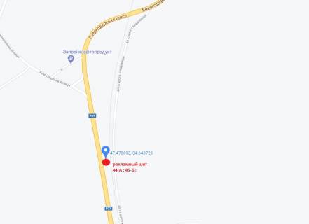 Билборд B в Энергодаре, 3x6  ул.Промышленная (Маг. "Мастер") схема
