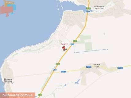 Билборд B в Васильевке, 3х6  332 км трасса Москва /  Симферополь, поток транспорта по направлению к Запорожью, перед Каменским, за поворотом на Орехов схема