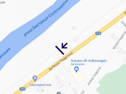 Billboard A in Ivano-Frankivsk, 3х6  Nadricna (avtosalon Fol'cvagen) scheme