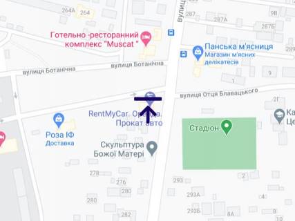 Билборд B в Ивано-Франковске, 3х6  Коновальця-Аеропорт схема