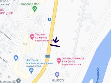 Билборд B в Ивано-Франковске, 3х6  Івасюка (готель Легенда) схема