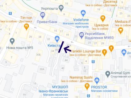 Билборд + в Ивано-Франковске, 3х6  Січових Стрільців схема