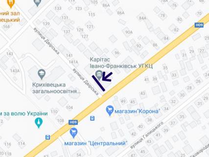 Billboard A in , 3х6  Krihivec'ka 104 scheme