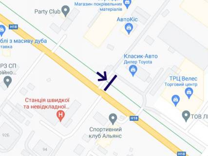 Билборд B в Ивано-Франковске, 3х6  Надрічна (автосалон Тойота) схема