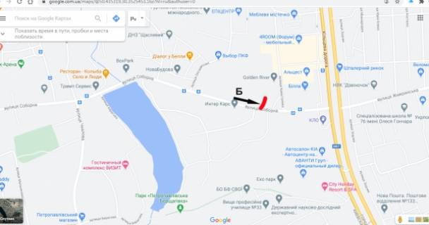 Billboard B in Kyiv, 3х6  Petropavlovskaa Borsagovka, st. Sobornaa, 2 (GAZ zapravka) scheme