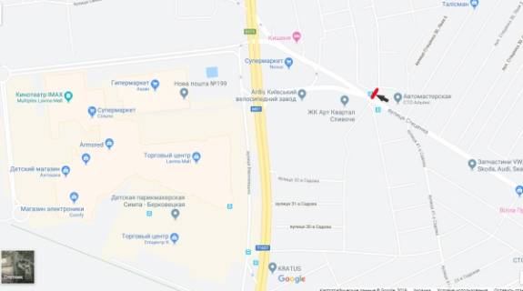 Призма A в Киеве, 3х6  вул.Стеценка, виїзд на просп. Академіка Палладіна, напроти маг. NOVUS/Ашан/Епіцентр/ТРЦ LAVINA  - 189545 схема