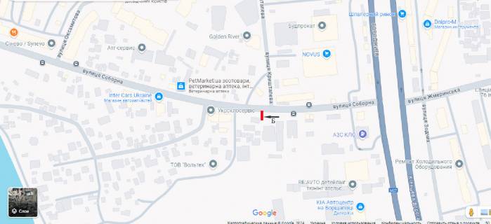 Билборд B в Киеве Петропавлівська Борщагівка, вул. Соборна, 5 схема
