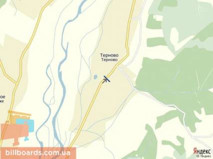 Билборд B в Тячеве с.Терново, вул.Головна центр села в сторну смт.Нересниця зі сторони м.Тячів схема