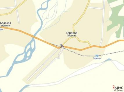 Билборд B в Тячеве смт. Тересва, розвязка в сторону м. Рахів та с. Криве схема