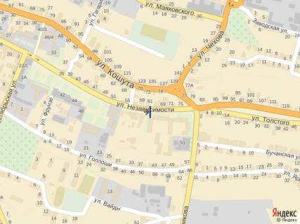 Ситилайт A в Тячеве, 1.2x1.8  вул. Незалежності, центр міста, біля торгового комплексу Діамант та районної аптеки, напроти торгового комплексу Меркурій, великий потік пішоходів схема