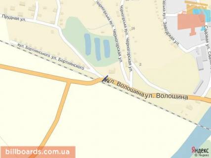 Билборд A в Хусте м.Хуст, вул. Волошина, (переїзд) виїзд з міста траса  Івано-Франківськ-Мукачево, в сторону м. Мукачево схема