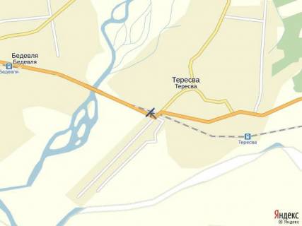 Билборд A в Тячеве смт.Тересва,вул.Народна (Леніна ) в сторону м.Тячів схема