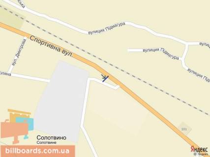 Билборд A в Тячеве смт.Солотвино, в сторону м.Рахів, біля ринку,авторинку. схема