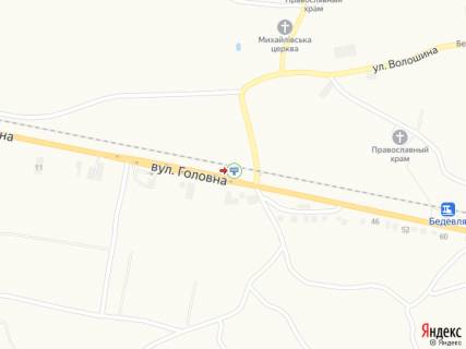 Билборд A в Тячеве с. Бедевля, в сторону м. Рахів схема