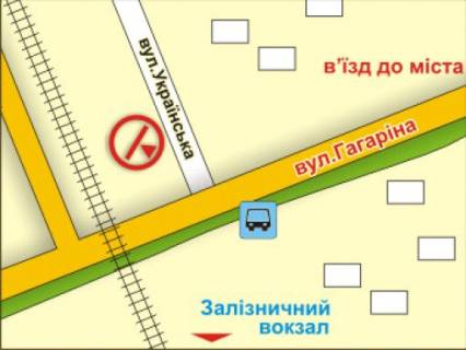 Білборд, Бігборд (Борд)  B у Ужгороді м. Ужгород, вул. Карпатської України (Гагаріна) – Українська схема