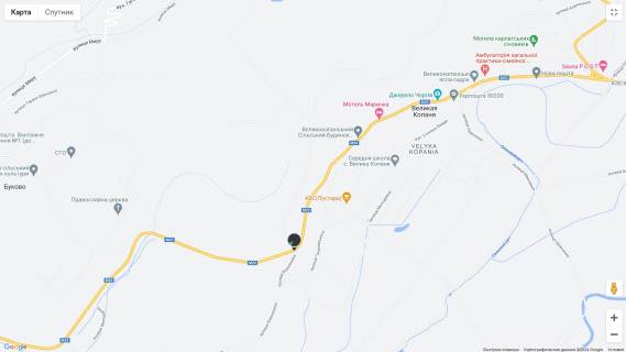 Билборд A в трассах Закарпатья, 6x3  с.Велика Копаня, вул.Миру , в сторону м. Хуст, Мукачево схема