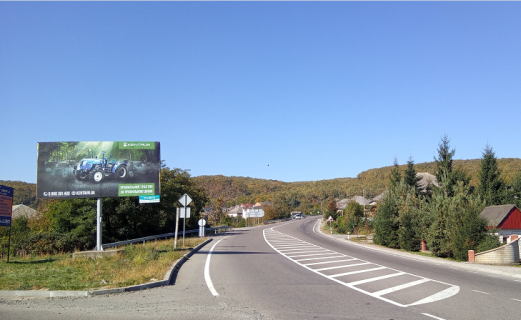 Билборд B на трассах Закарпатской области, 6x3  с.Велика Копаня, пост ПОЛІЦІЇ, перевал, в сторону м. Мукачево, траса Мукачево - Івано-Франківськ фото 1