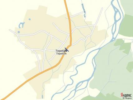 Билборд A в Тячеве с.Теребля, виїзд, в сторону м.Тячів,м.Хуст, навпроти зони відпочинку Едем схема