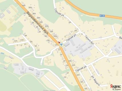 Билборд B в Сваляве м. Свалява, на розі вул. Верховинська та вул. Гірська схема