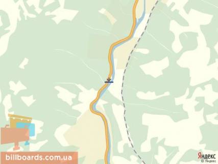 Билборд B в Рахове Рахів Головна, виїзд з міста в сторону м.Ужгород із сторони м.Ів.Франківськ схема