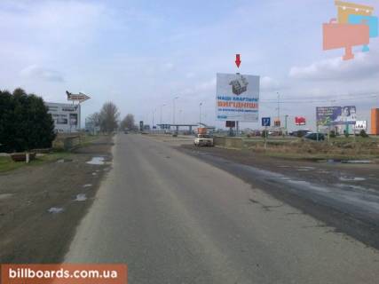 Білборд, Бігборд (Борд)  A у Тячеві м. Тячів вул.Армійська, біля супермаркету "Silverland", виїзд з міста,  АЗС, ресторани, аквапарк Фото 1