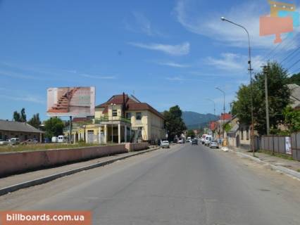 Билборд B в Хусте м. Хуст, вул. Івана-Франка, автостанція,  заїзд в центр міста, в сторону м.  Ужгород фото 1