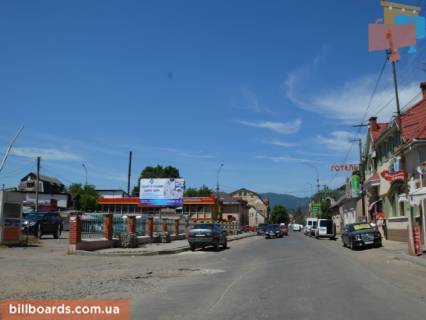 Билборд B в Хусте м. Хуст, вул. Івана-Франка, автостанція,  заїзд в центр міста, в сторону м.  Ужгород фото 1