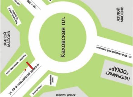 Билборд B в Херсоне, 3x6  пл. Каховская (ул.49 Гв.Дивизии) схема