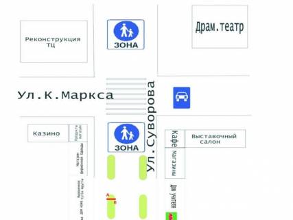 Сiтiлайт A у Херсоні, 1.2x1.8  вул. Суворова, 5 (Парус) схема