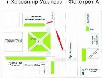 Беклайт A у Херсоні, 3x4  пр. Ушакова - Фокстрот схема