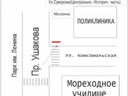 Беклайт A у Херсоні пр. Ушакова - вул. Комсомольська схема