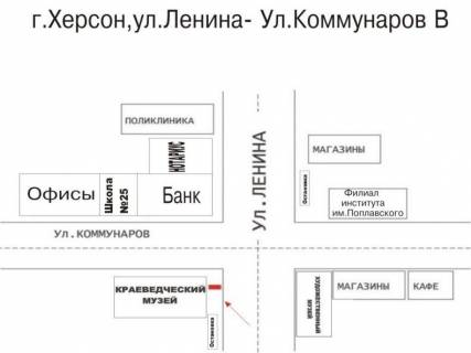Backlight B in Kherson, 3x4  st. Lenina - st. Kommunarov scheme